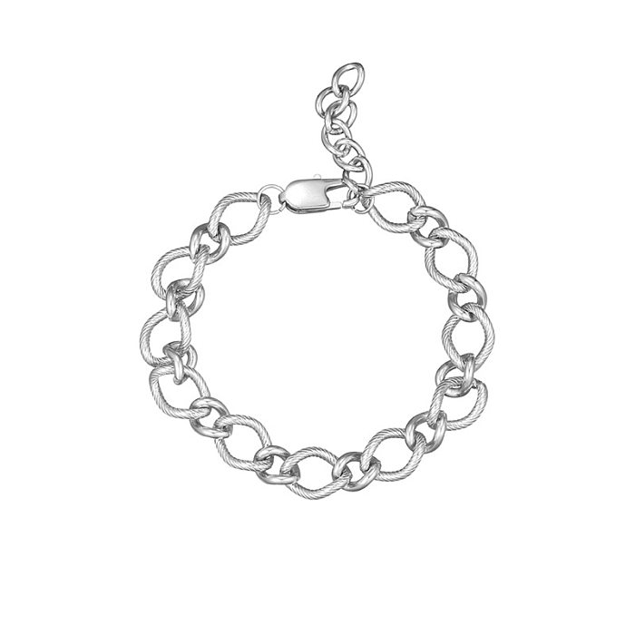 Elegant Retro Lady Geometric Stainless Steel Plating Bracelets Necklace