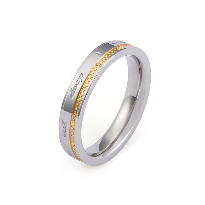 خاتم الموضة الكورية بسيط الإنجليزية إلكتروني زوجين خاتم المجوهرات بالجملة