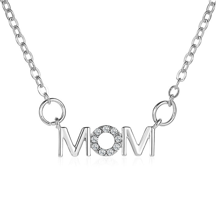 Mother's Day Necklace Simple Wild English Alphabet Necklace Mom Pendant Clavicle Chain Creative Holiday Gift Wholesale jewelry