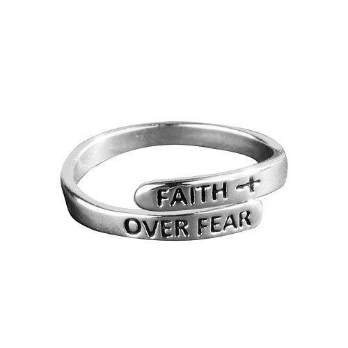 Casual Retro Letter Copper Plating Open Ring