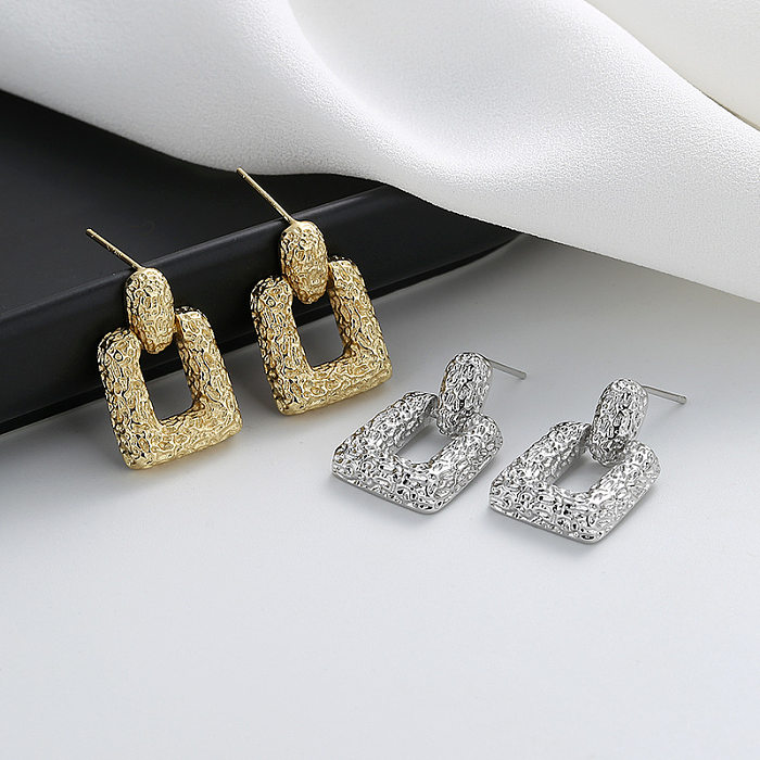 Fashion Water Droplets Copper Plating Drop Earrings Ear Studs 1 Pair