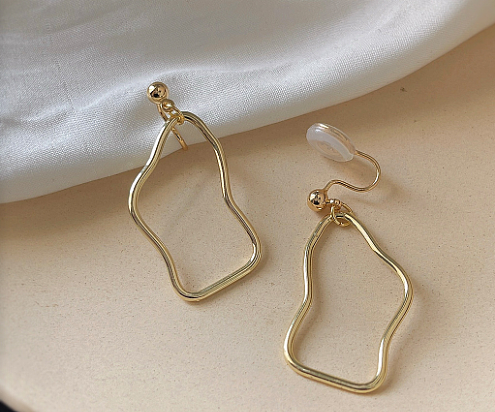 1 Pair Streetwear Irregular Plating Copper Drop Earrings Ear Cuffs