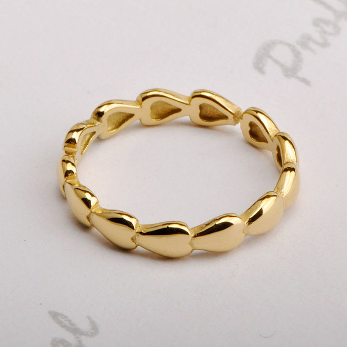 Wholesale Simple Style Heart Shape Titanium Steel Rings