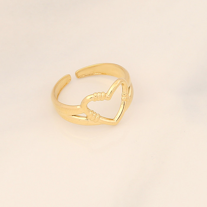 Fashion Waves Stainless Steel Open Ring Inlay Stainless Steel Rings 1 Piece