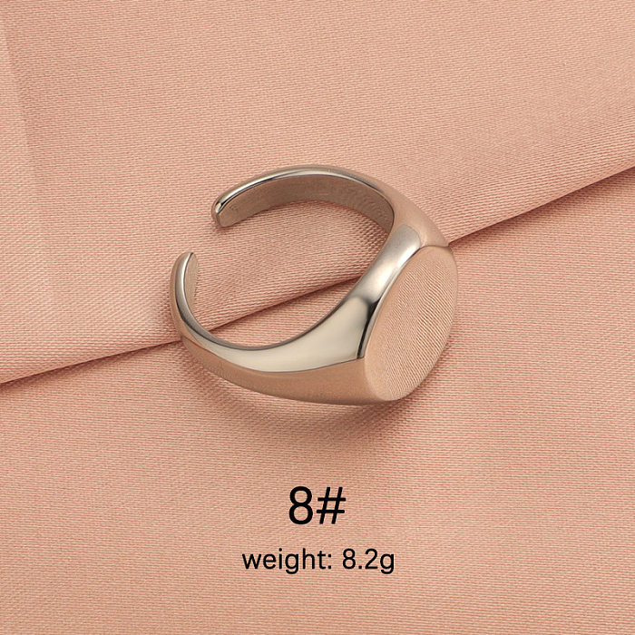 IG Style Irregular Round Square Stainless Steel Plating Rings
