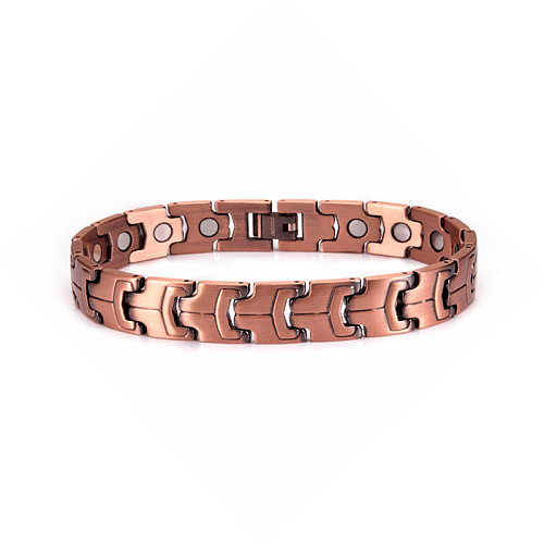 Pulseiras de cobre de material magnético de losango streetwear