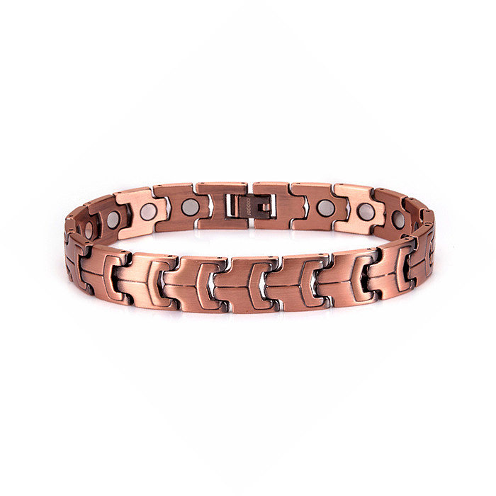 Streetwear Rhombus Magnetic Material Copper Bracelets