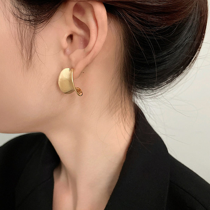 1 Pair Streetwear Water Droplets Plating Copper Drop Earrings Ear Studs