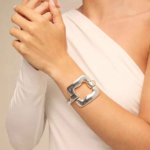 Simple Style Classic Style Square Copper Plating Silver Plated Bangle