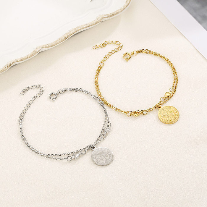 Bracelet et collier avec étiquette de jésus, accessoires en acier inoxydable, vente en gros