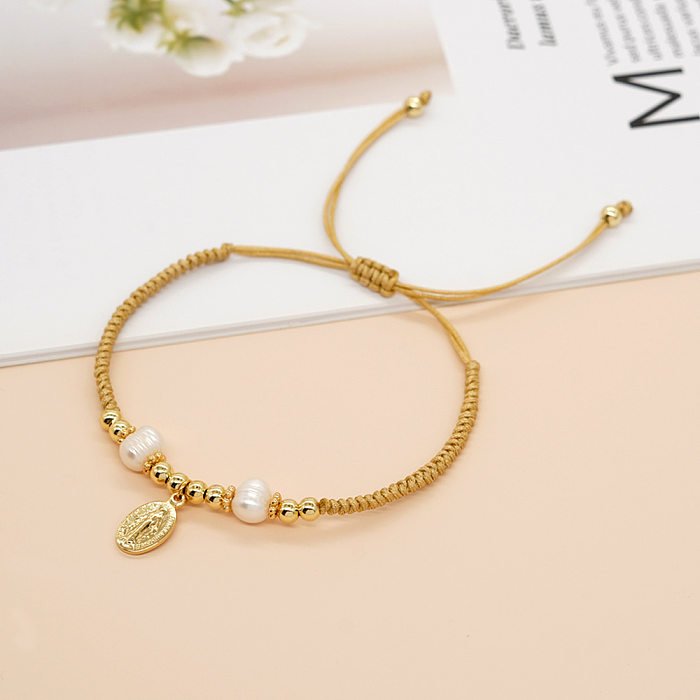 Bracelets en perles de cuivre avec perles artificielles, Portrait bohème