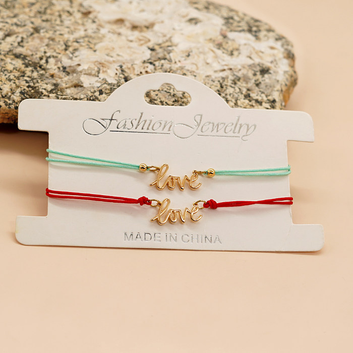 Bracelets de perles en cuivre à œil de trajet de style simple