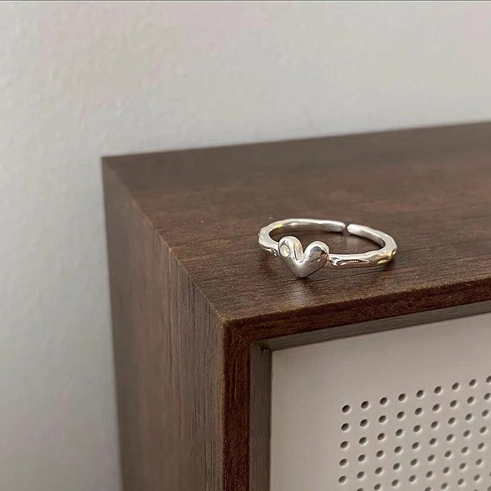 IG Style Korean Style Geometric Heart Shape Copper Open Rings