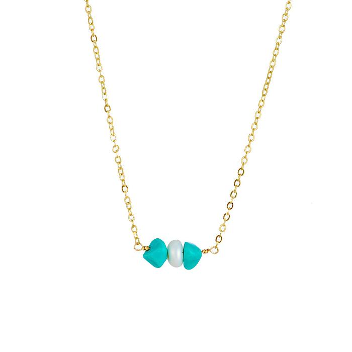 MAMA Geometric Copper 14K Gold Plated Birthstone Necklace In Bulk