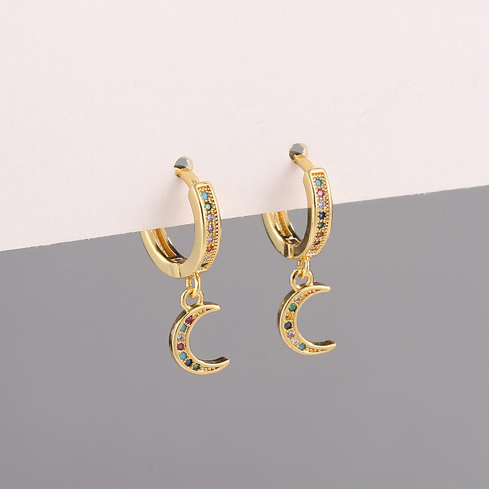 Fashion Copper Zircon Earrings Wholesale