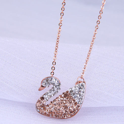 Korean Fashion Shining Swan Necklace