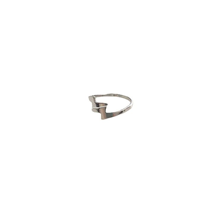 Anéis de aço de titânio geométrico de estilo simples de 1 peça