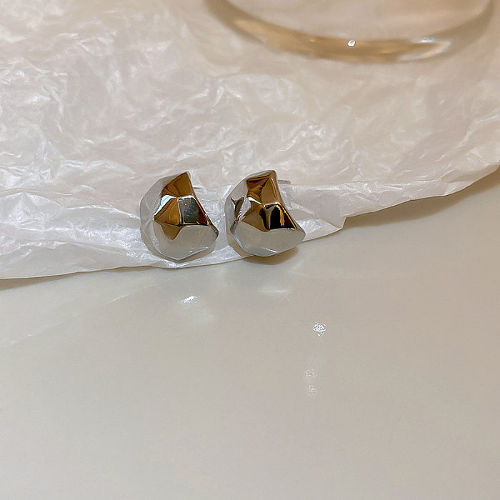 1 Pair Retro Commute Cross Oval Heart Shape Plating Copper Earrings