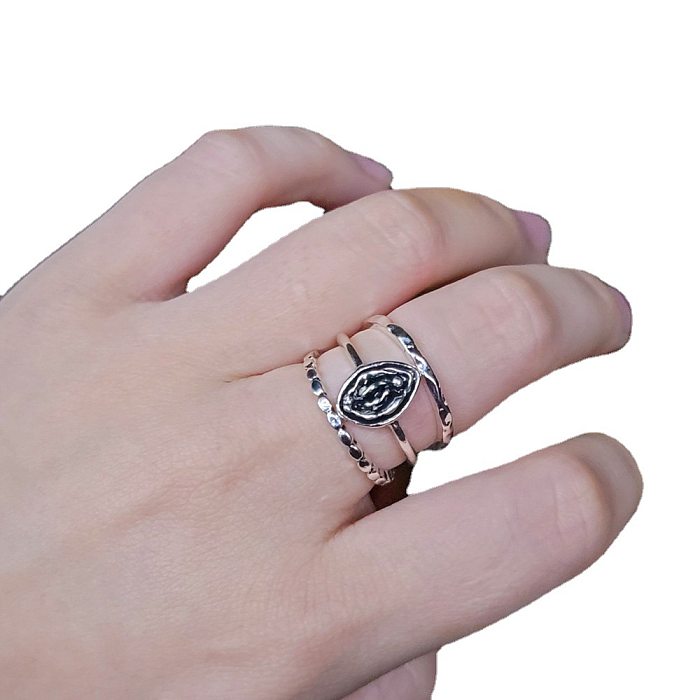 Retro Solid Color Copper Plating Gold Plated Rings