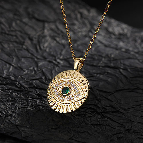 Lady Geometric Copper Plating Pendant Necklace