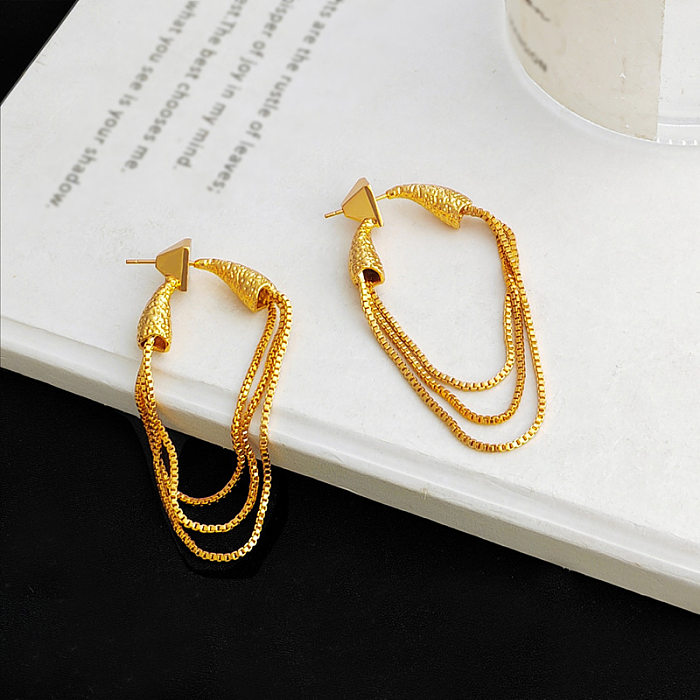 1 Pair Fashion Tassel Copper Plating Earrings
