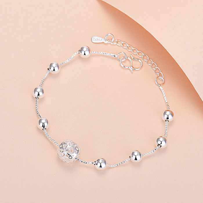 Simple Style Geometric Heart Shape Copper Plating Bracelets 1 Piece