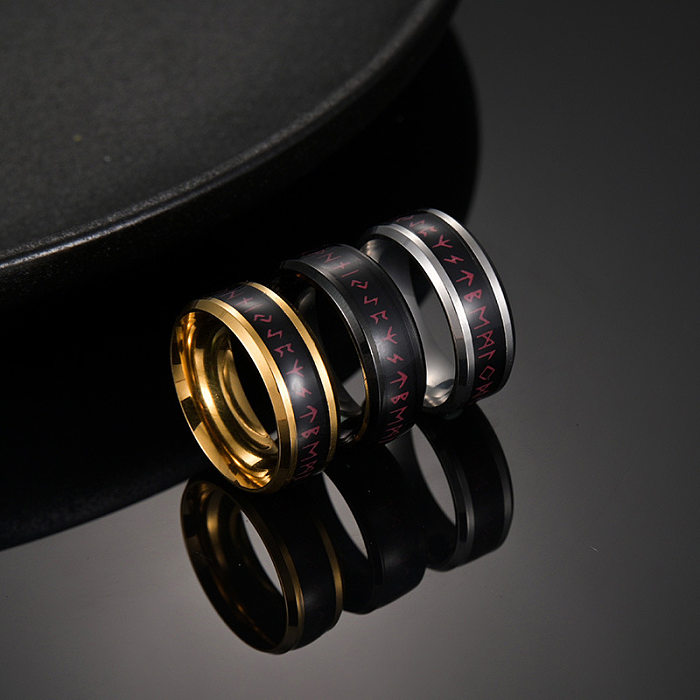 New Temperature Viking Titanium Steel Ring European And American Men's Jewelry