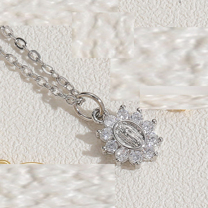 Amazon – petit pendentif en Zircon de la vierge marie, collier ras du cou pour femme, Design de Niche, collier en cuivre