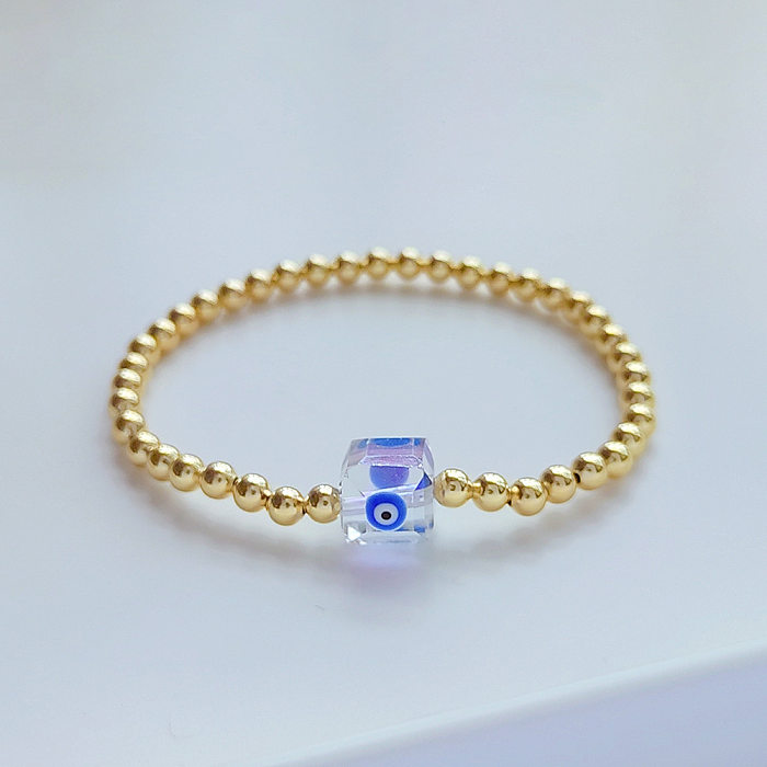 Casual Basic Geometric Eye Copper Bracelets
