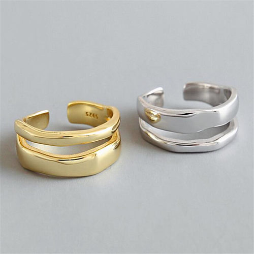 Anéis de polimento de cobre de cor sólida de estilo simples