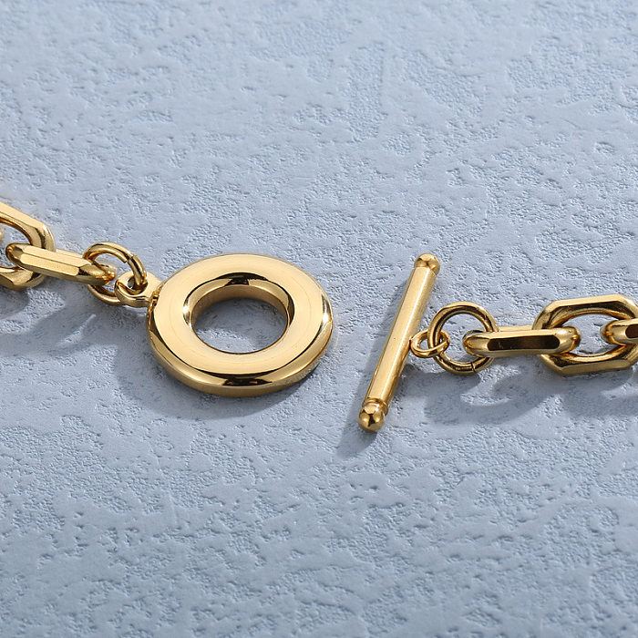 Bracelet de collier en acier inoxydable de paume géométrique créative de mode