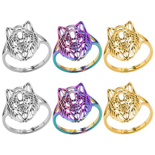 Wholesale Commute Animal Stainless Steel Open Rings