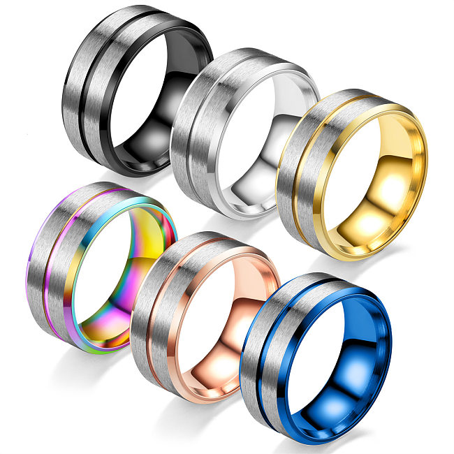 أزياء هندسية حلقات الفولاذ المقاوم للصدأ حلقات معدنية الفولاذ المقاوم للصدأ 1 قطعة