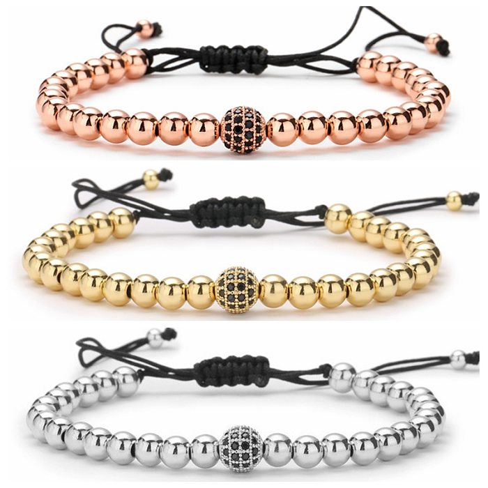 Bracelets faits main en cuivre géométriques de mode rétro 1 pièce