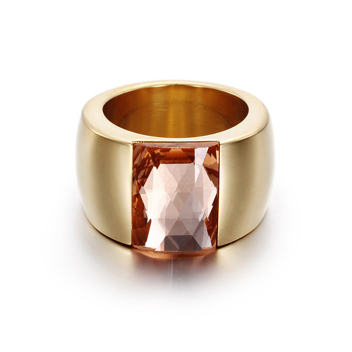 Kalen novo estilo ornamento titânio aço multi-cor personalidade anel simples moda elegante e tudo combinando anel de ouro feminino