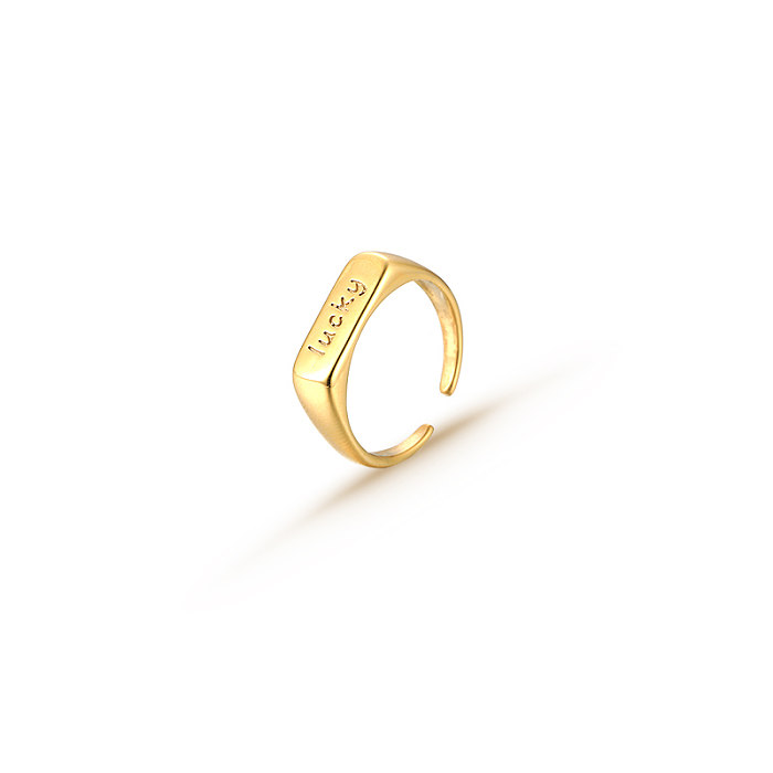 Schlichter, offener Ring aus Edelstahl mit 18-Karat-Vergoldung, in Großpackung