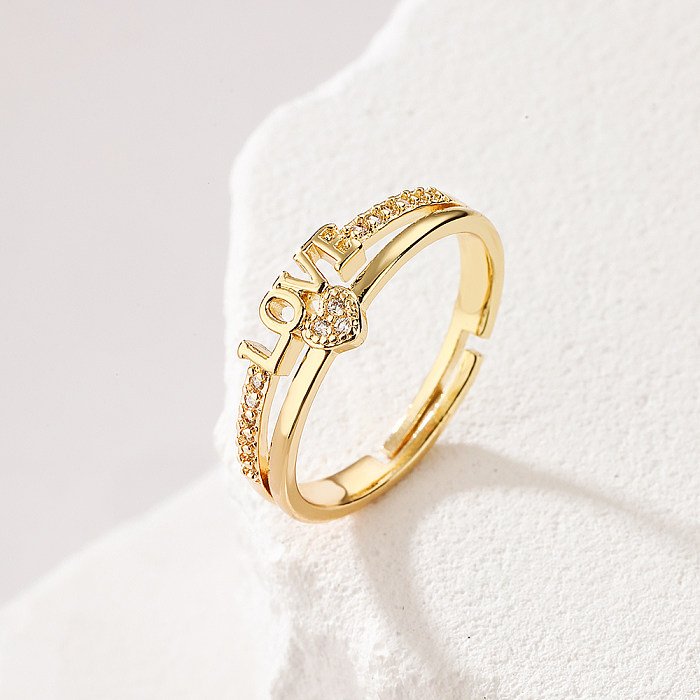 Fashion Star Fischschwanz Kupfer vergoldet Zirkon offener Ring 1 Stück
