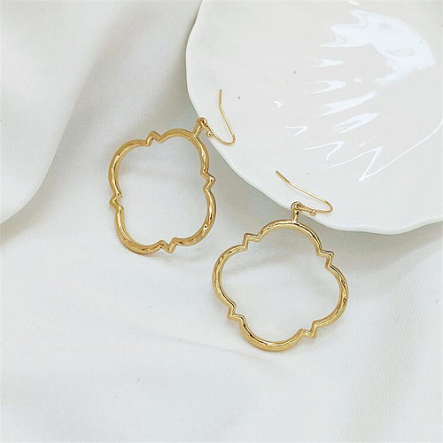 1 Pair Simple Style Geometric Irregular Plating Copper Gold Plated Ear Hook