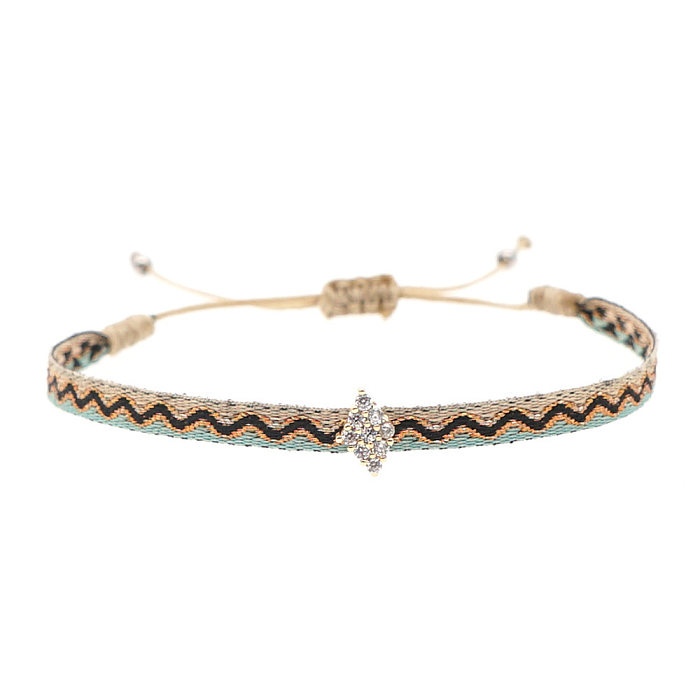 1 Piece Fashion Letter Devil'S Eye Copper Knitting Inlay Zircon Bracelets