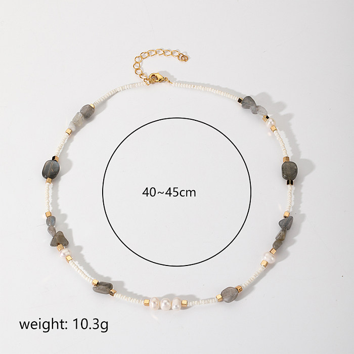 Simple Style Classic Style Round Copper Beaded Necklace