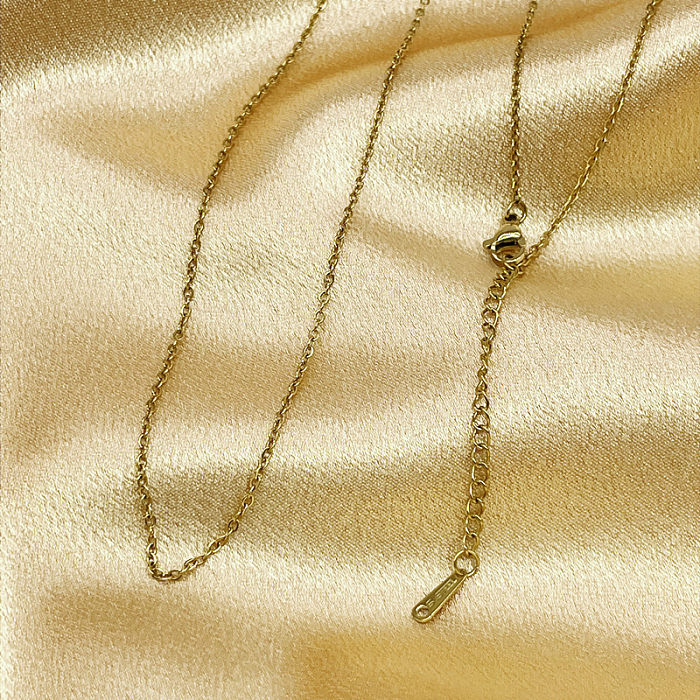 Fashion Four Leaf Clover Heart Shape Copper Rhinestones Pendant Necklace