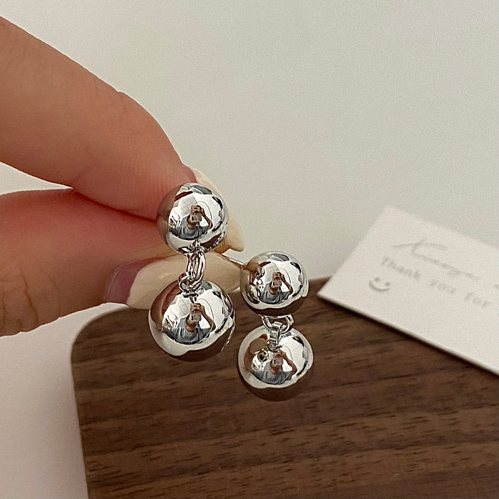 1 paire de boucles d'oreilles pendantes en cuivre plaqué géométrique, Style moderne et basique