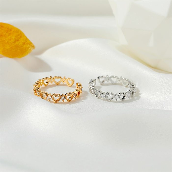 Korean Hollow Heart-shaped Ring  Wholesale jewelry