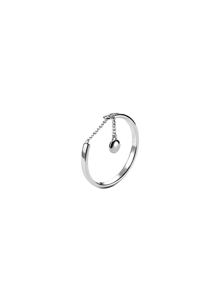 Anéis banhados a prata redondos com charme de cobre estilo simples