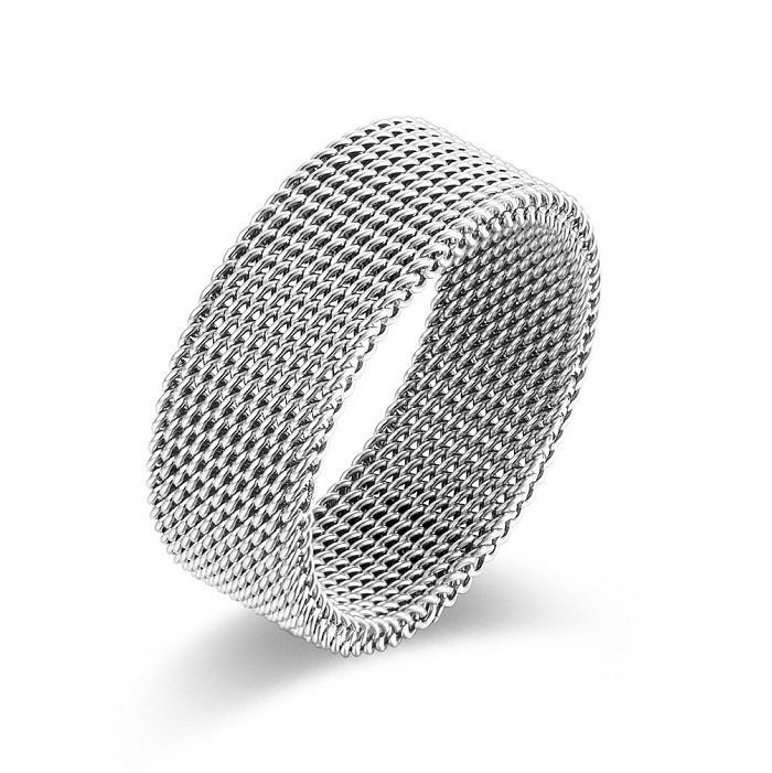 Simple Style Geometric Titanium Steel Rings Stainless Steel Rings