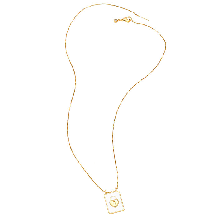 قلادة على شكل شخصية كرتونية بتصميم بسيط من النحاس المطلي بالذهب عيار 18 قيراط بكميات كبيرة