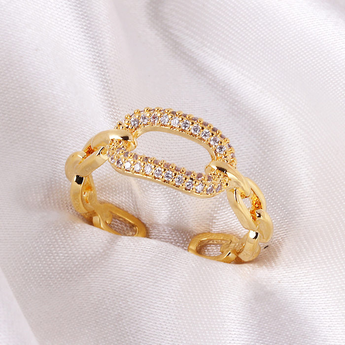 Anéis clássicos do zircão do cobre da forma do coração do estilo simples no volume