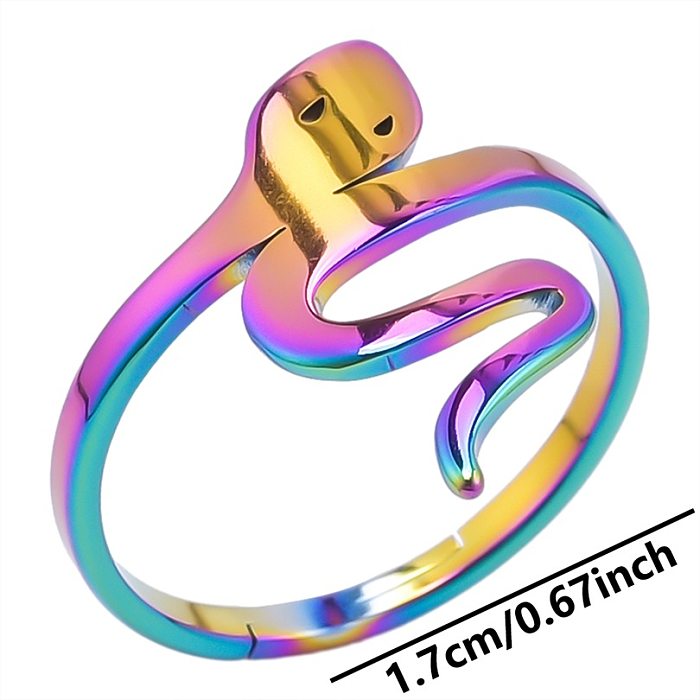 Retro Snake Stainless Steel Polishing Rings