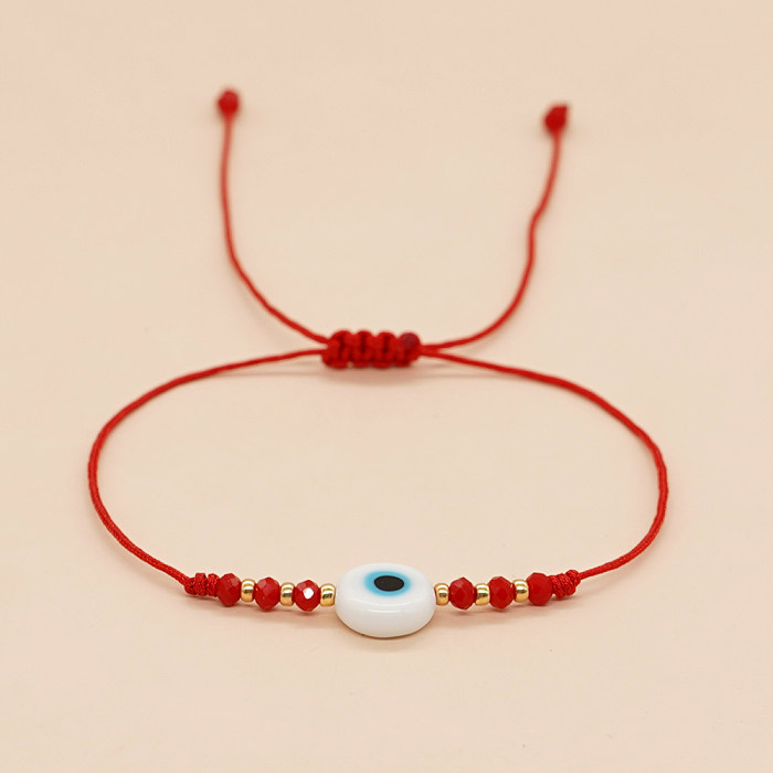 Bracelets de perles en cuivre à œil de trajet de style simple