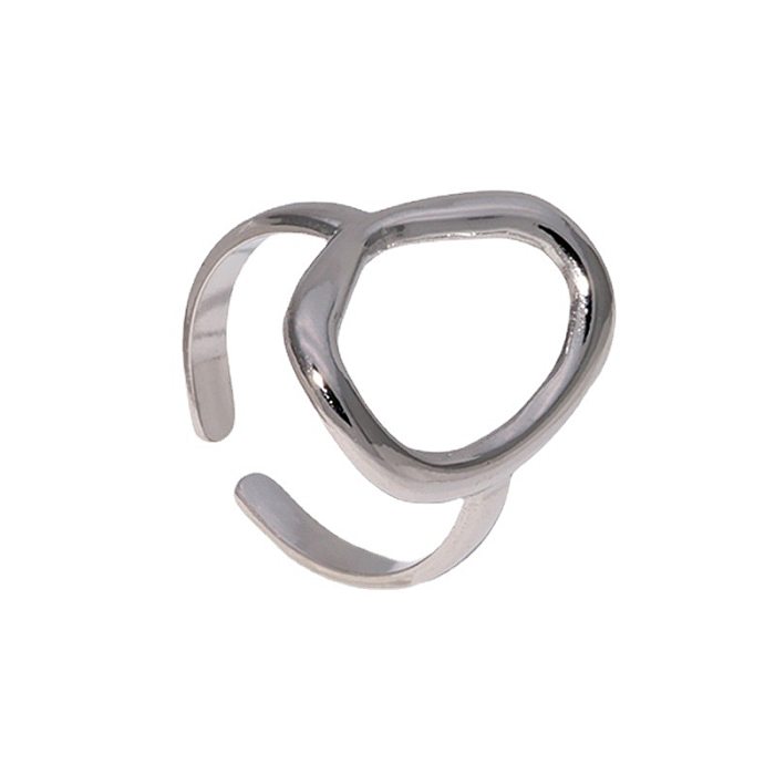 Simple Style Geometric Stainless Steel Irregular Open Ring 1 Piece